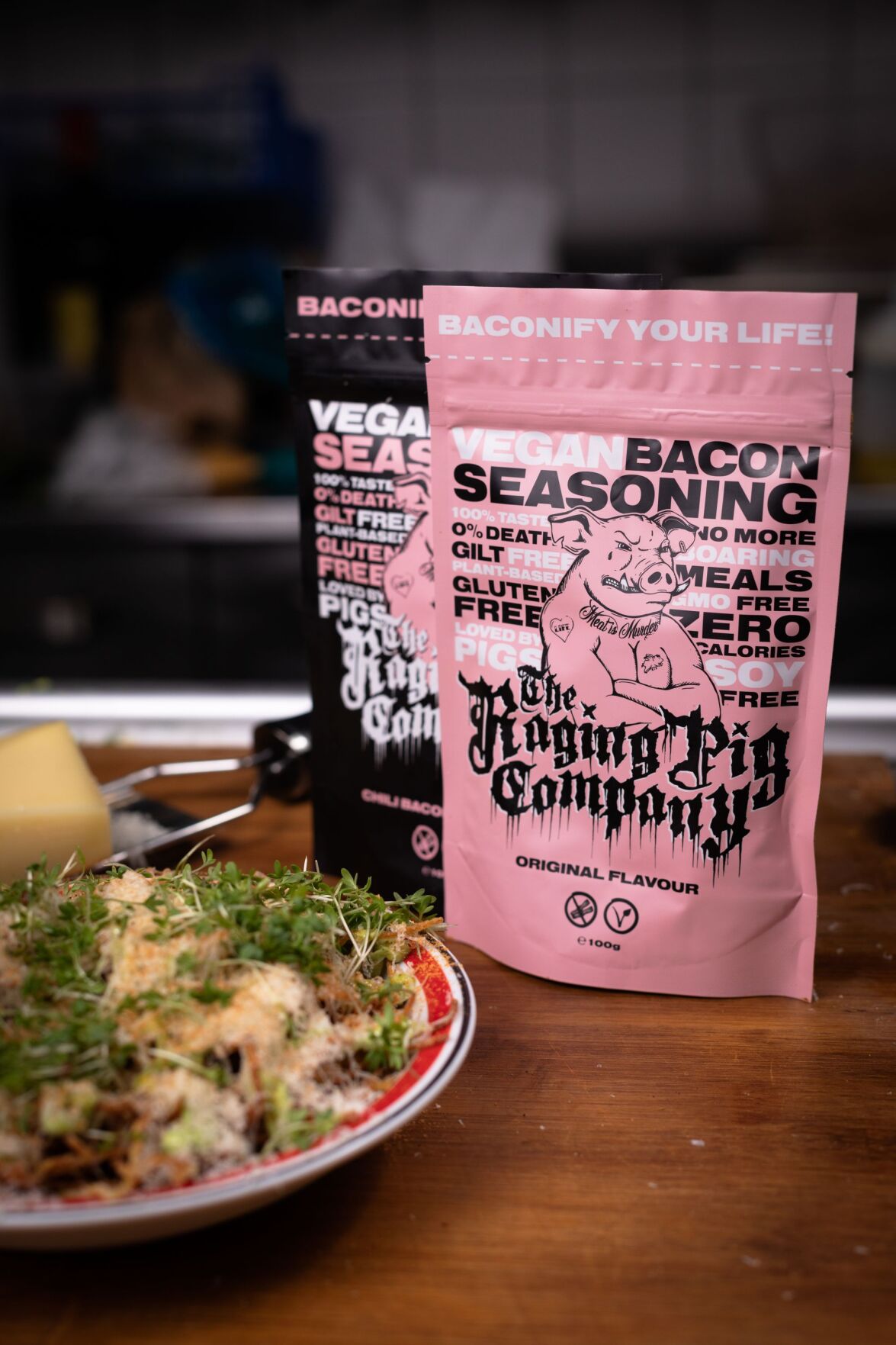 Arcadia animal sanctuary teams with vegan bacon startup